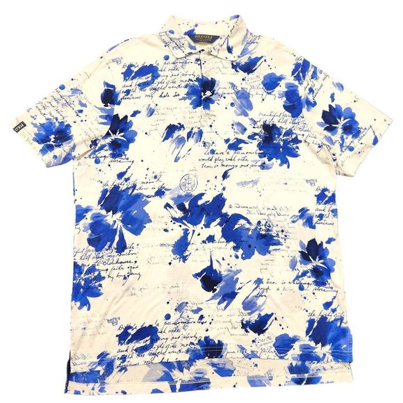 Polo Ralph Lauren Other - Ralph Lauren British West Indies Print Polo Golf Shirt Blue White Large L men's